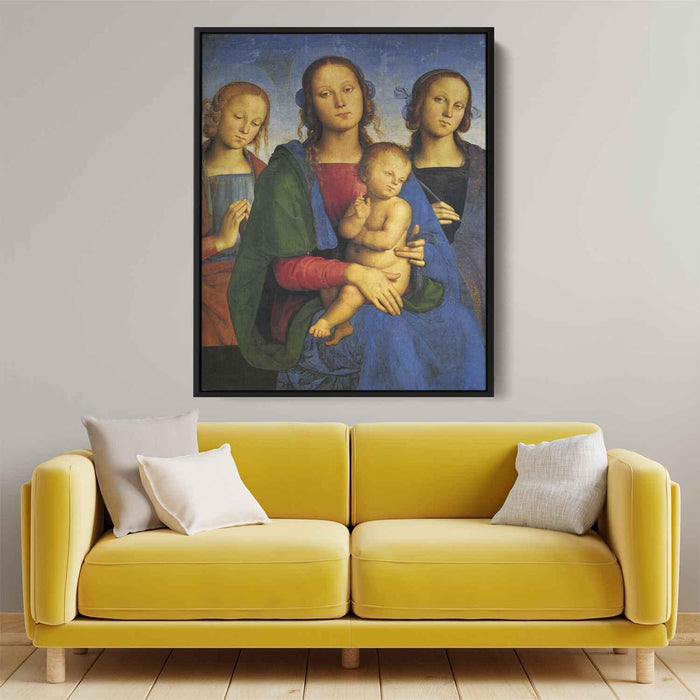 Madonna and Child with St. Catherine and St. Rosa (1493) by Pietro Perugino - Canvas Artwork