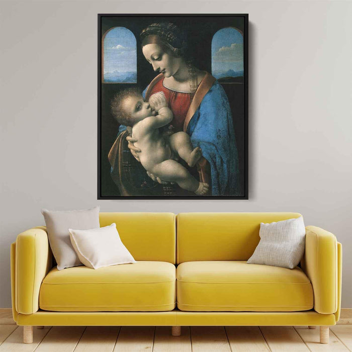 Madonna Litta (Madonna and the Child) (1490) by Leonardo da Vinci - Canvas Artwork