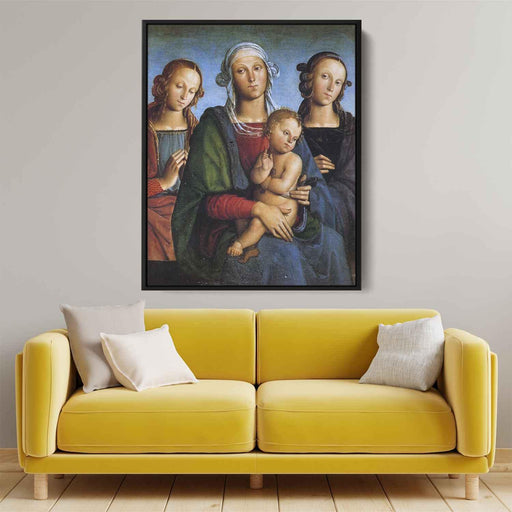 Madonna and Child with St. Catherine and St. Rosa (1495) by Pietro Perugino - Canvas Artwork