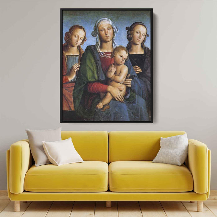 Madonna and Child with St. Catherine and St. Rosa (1495) by Pietro Perugino - Canvas Artwork