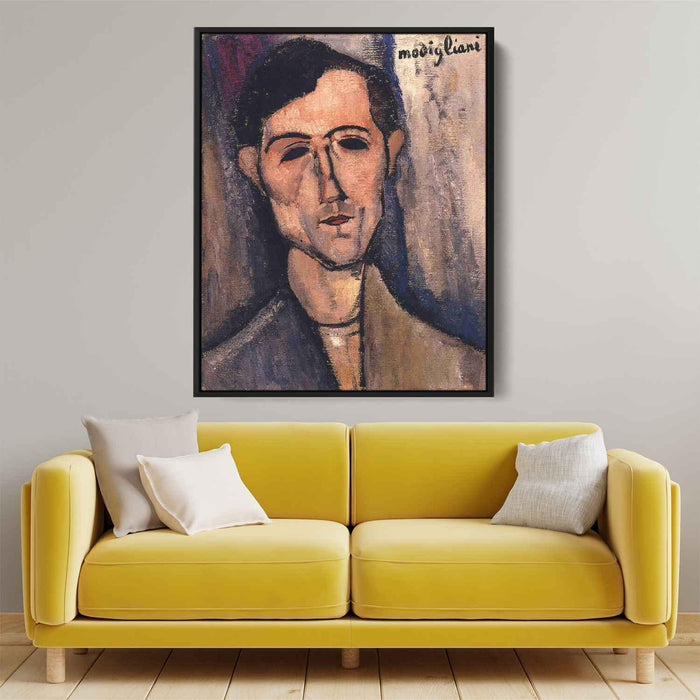 Man's Head (Portrait of a Poet) (1915) by Amedeo Modigliani - Canvas Artwork