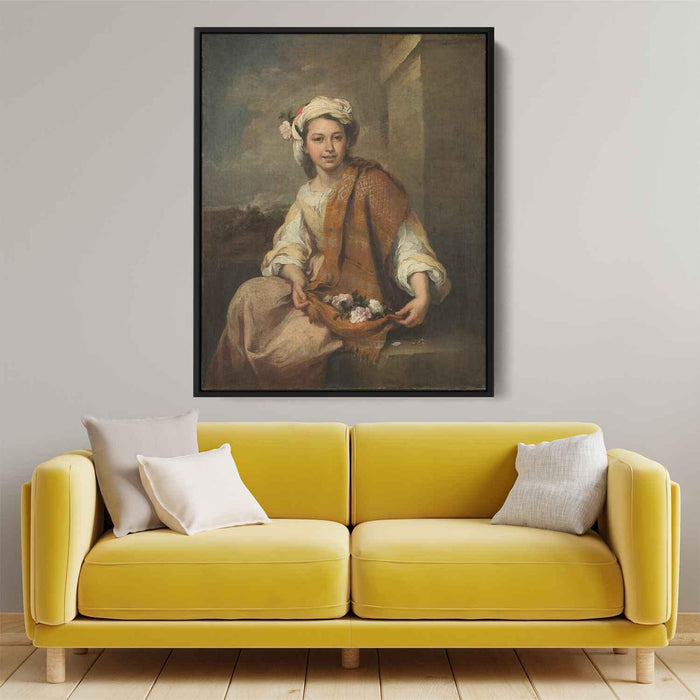 The Flower Girl (1670) by Bartolome Esteban Murillo - Canvas Artwork