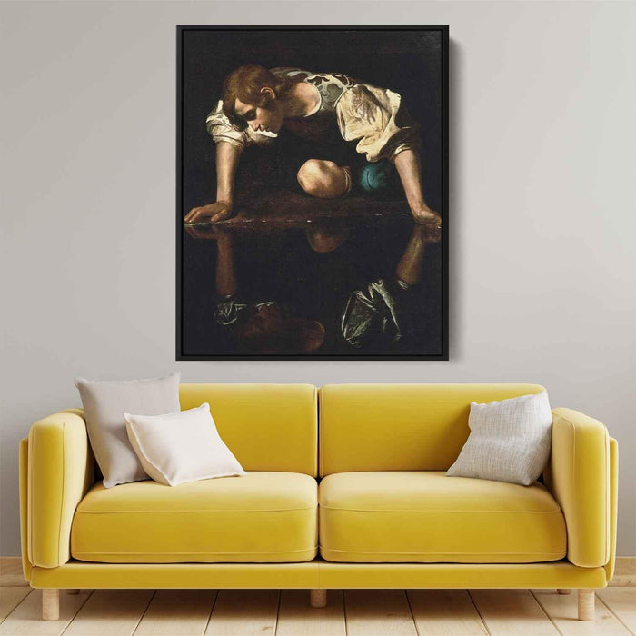 Narcissus (1599) by Caravaggio - Canvas Artwork