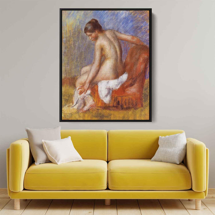 Nude in an Armchair (1890) by Pierre-Auguste Renoir - Canvas Artwork