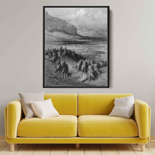 Ottomans penetrate Hungary by Gustave Dore - Canvas Artwork