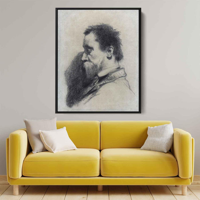 Portrait Of A Man, Said To Be Leopold Desbrosses by Jean-Francois Millet - Canvas Artwork