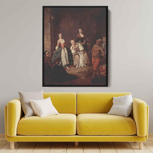 The furlana (Venetian dance) by Pietro Longhi - Canvas Artwork