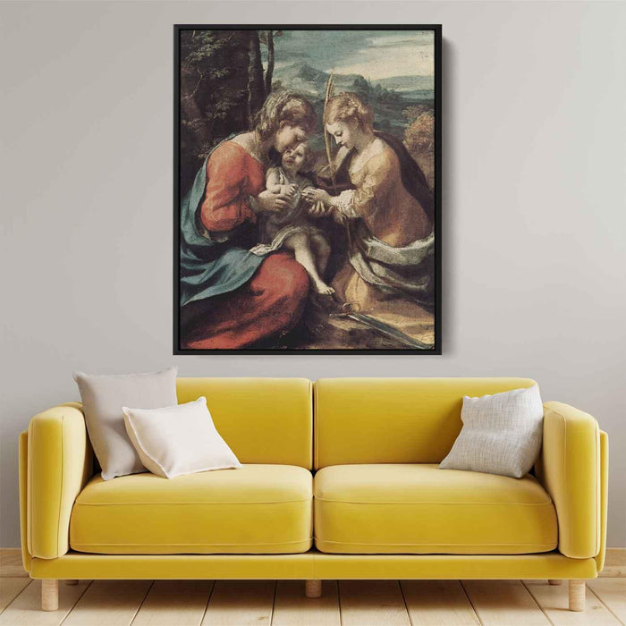 The Mystic Marriage of St. Catherine of Alexandria (1518) by Correggio - Canvas Artwork