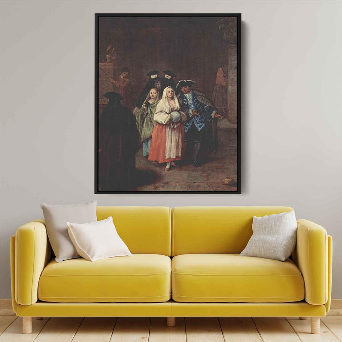 The `New World' by Pietro Longhi - Canvas Artwork