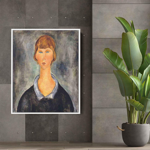 Portrait of a Young Woman (1919) by Amedeo Modigliani - Canvas Artwork