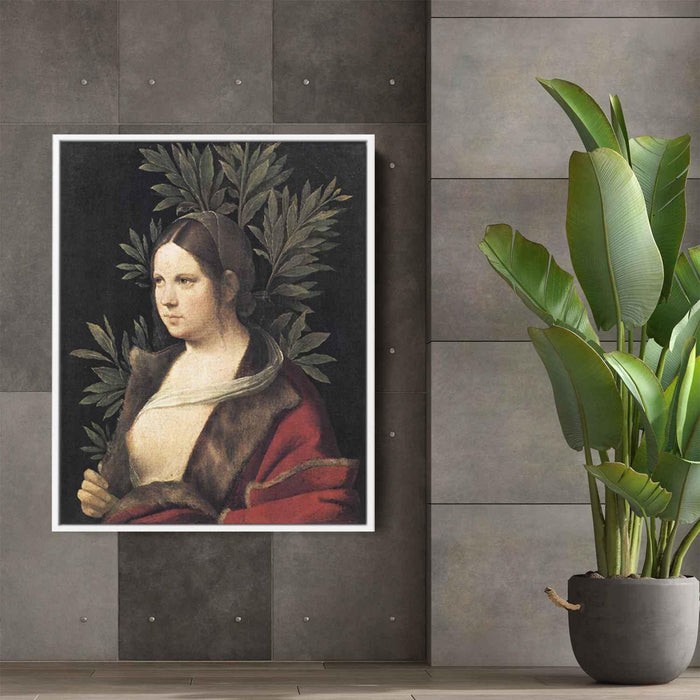 Portrait of a Young Woman (Laura) (1506) by Giorgione - Canvas Artwork