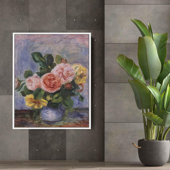 Roses in a Vase by Pierre-Auguste Renoir - Canvas Artwork