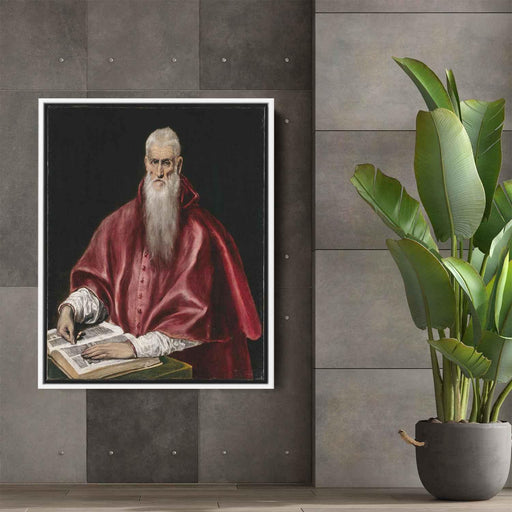 St. Jerome as Cardinal (1595) by El Greco - Canvas Artwork