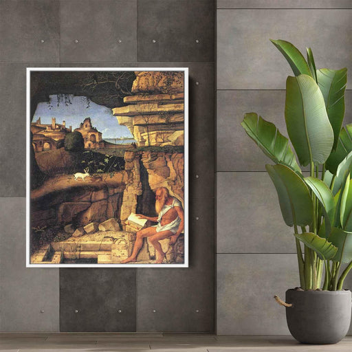 Saint Jerome Reading (1490) by Giovanni Bellini - Canvas Artwork