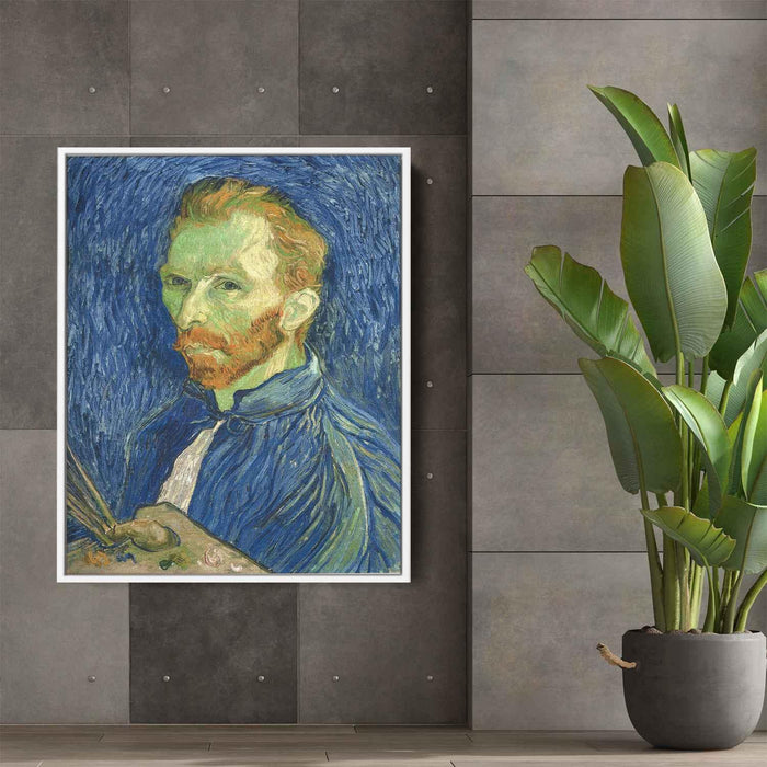 Self Portrait with Pallette (1889) by Vincent van Gogh - Canvas Artwork