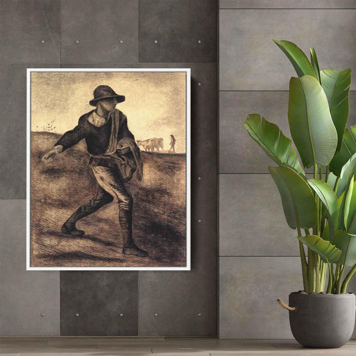 Sower (after Millet) (1881) by Vincent van Gogh - Canvas Artwork