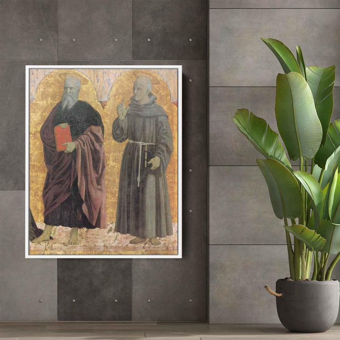 St. Andrew and St. Bernardino (1464) by Piero della Francesca - Canvas Artwork