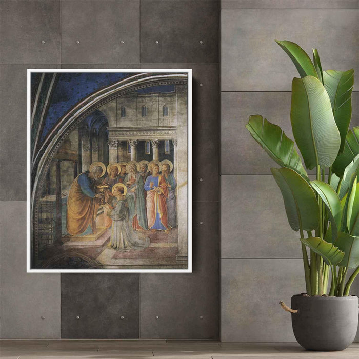 St. Peter Consacrates Stephen as Deacon (1449) by Fra Angelico - Canvas Artwork