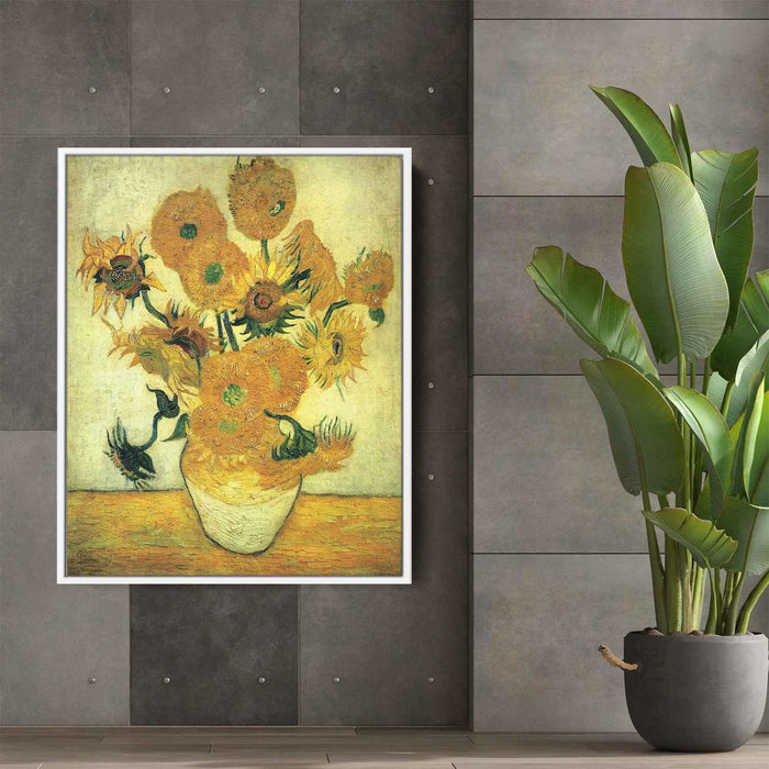 Still Life - Vase with Fourteen Sunflowers (1889) by Vincent van Gogh - Canvas Artwork