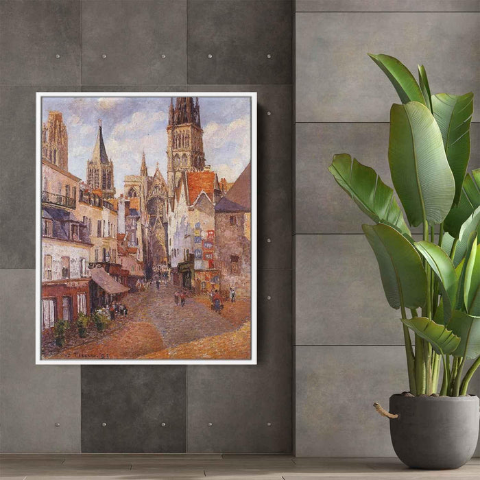 Sunlight, Afternoon, La Rue de l'Epicerie, Rouen by Camille Pissarro - Canvas Artwork