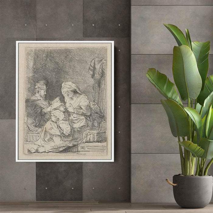 The holy family (1632) by Rembrandt - Canvas Artwork