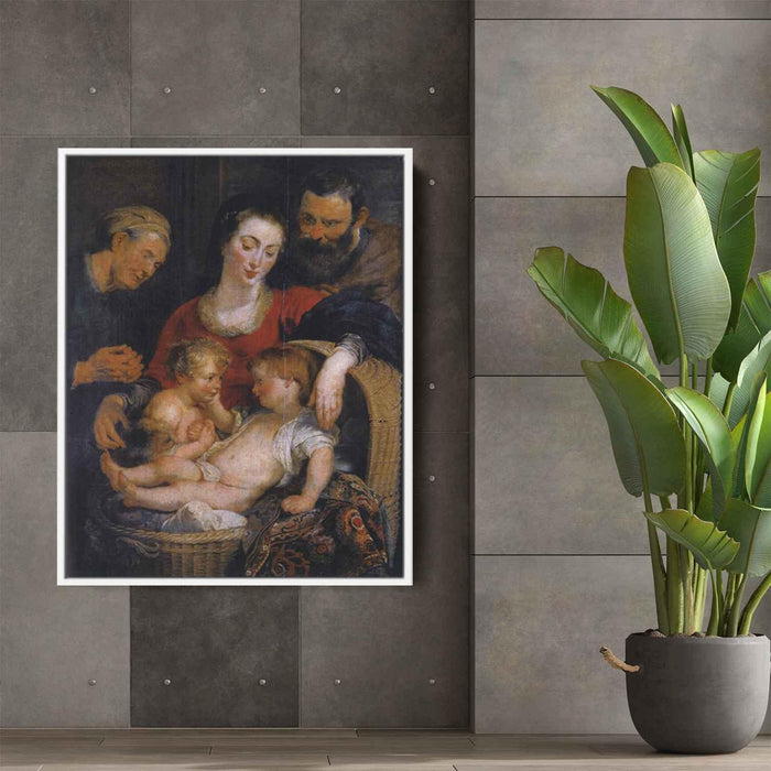 The Holy Family with St. Elizabeth (1615) by Peter Paul Rubens - Canvas Artwork