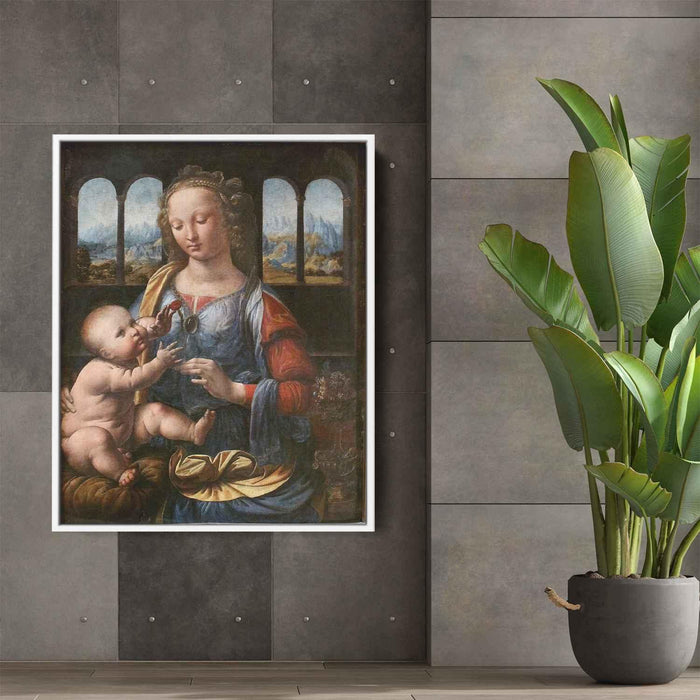 The Madonna of the Carnation (1480) by Leonardo da Vinci - Canvas Artwork