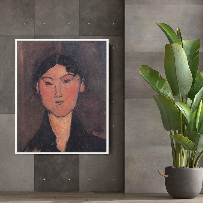 Woman's Head (Rosalia) (1915) by Amedeo Modigliani - Canvas Artwork