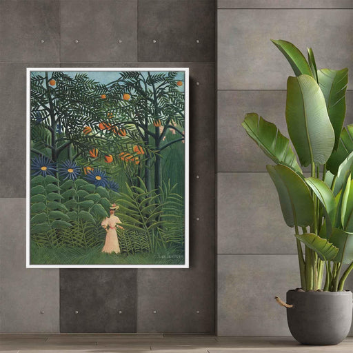 Woman Walking in an Exotic Forest (1905) by Henri Rousseau - Canvas Artwork