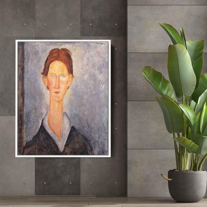 Young Man (Student) (1919) by Amedeo Modigliani - Canvas Artwork