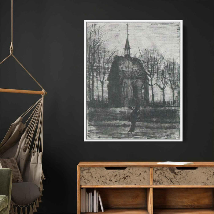 Church in Nuenen, with One Figure by Vincent van Gogh - Canvas Artwork