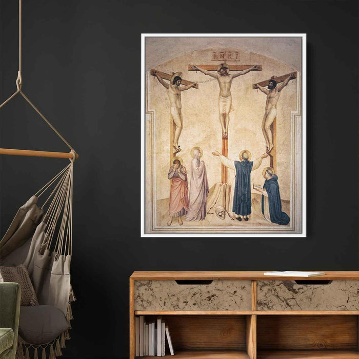 Crucifixion with Mourners and Sts. Dominic and Thomas Aquinas (1442) by Fra Angelico - Canvas Artwork