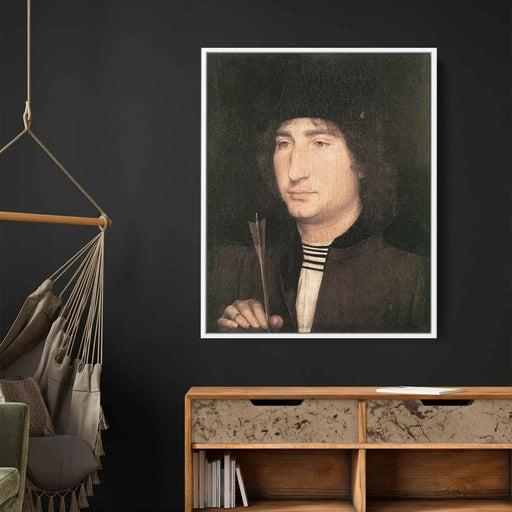 Portrait of a Man with an Arrow (1480) by Hans Memling - Canvas Artwork