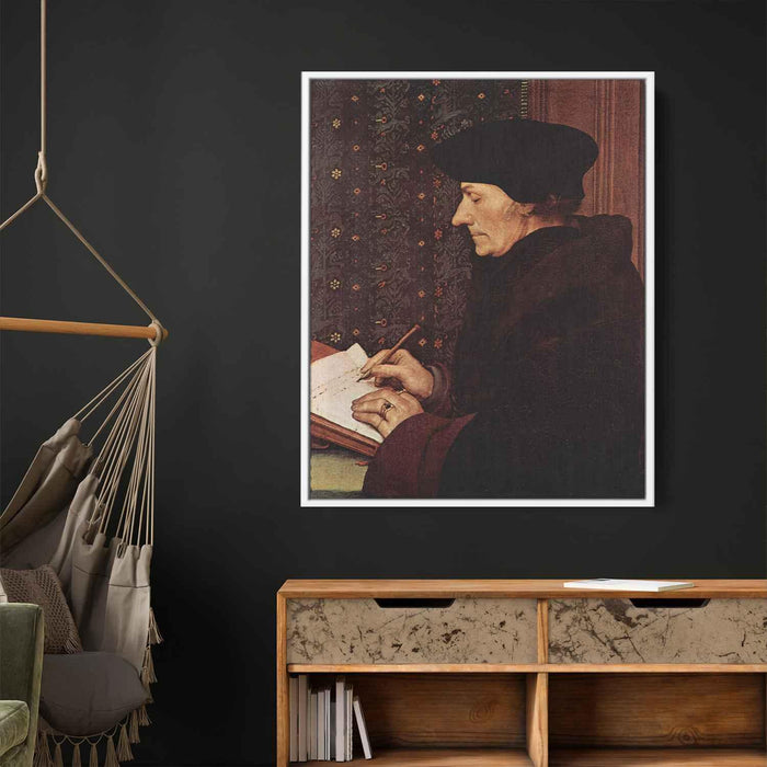 Portrait of Desiderius Erasmus (1523) by Hans Holbein the Younger - Canvas Artwork