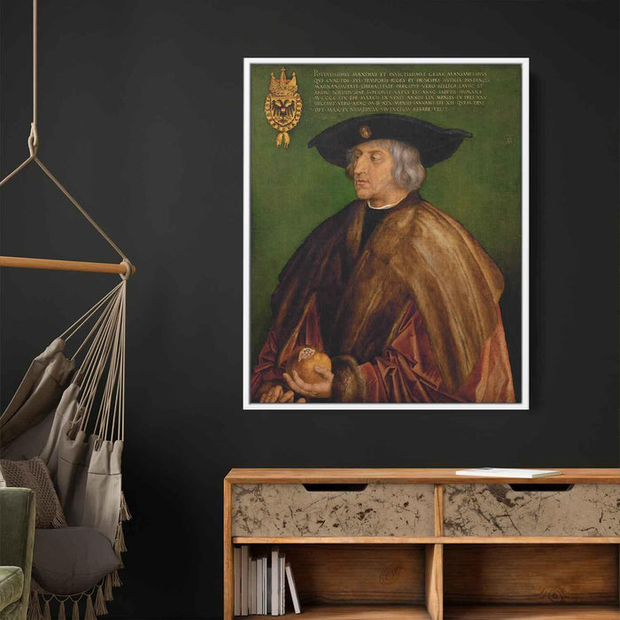 Portrait of Emperor Maximilian I (1518) by Albrecht Durer - Canvas Artwork