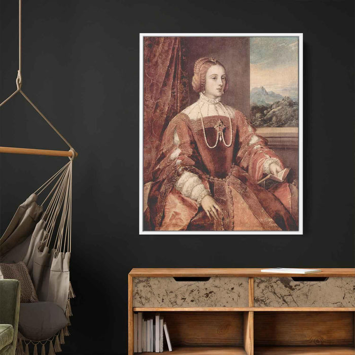 Portrait of Isabella of Portugal, wife of Holy Roman Emperor Charles V by Titian - Canvas Artwork