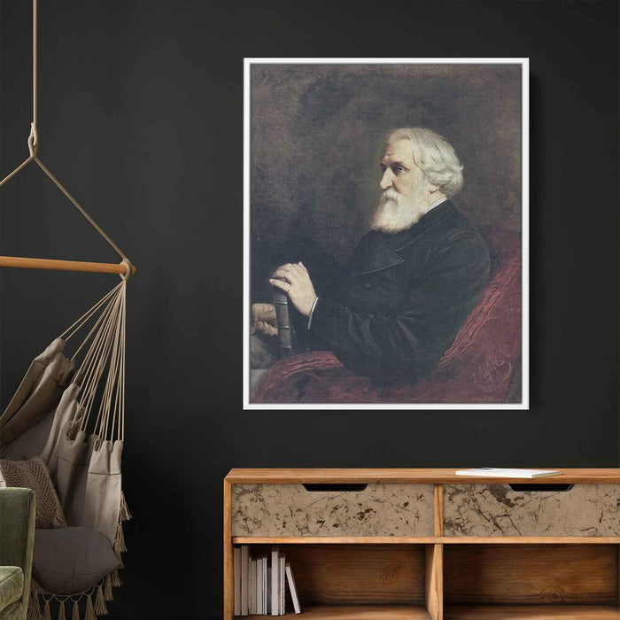 Portrait of the Author Ivan Turgenev (1872) by Vasily Perov - Canvas Artwork