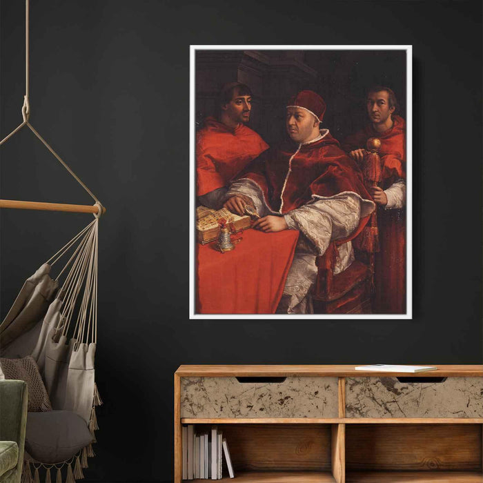 Portraits of Leo X, Cardinal Luigi de' Rossi and Giulio de Medici by Raphael - Canvas Artwork