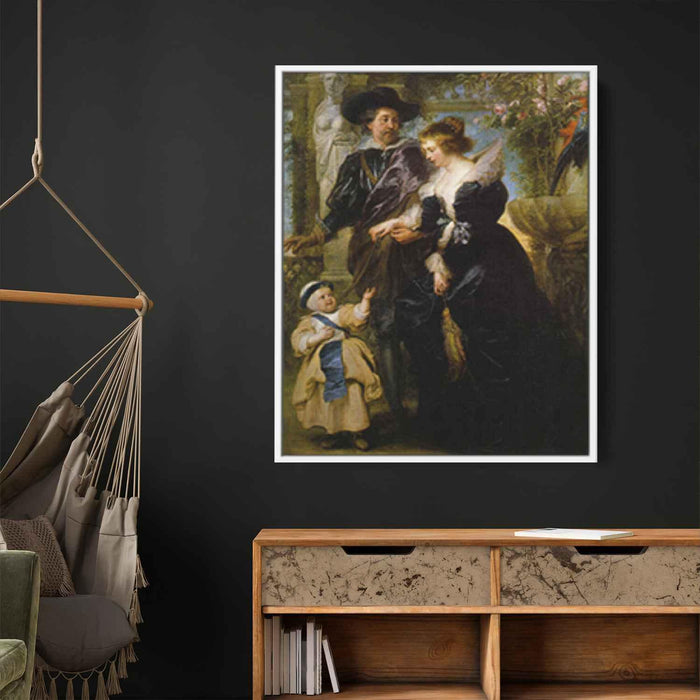 Rubens, his wife Helena Fourment, and their son Peter Paul by Peter Paul Rubens - Canvas Artwork
