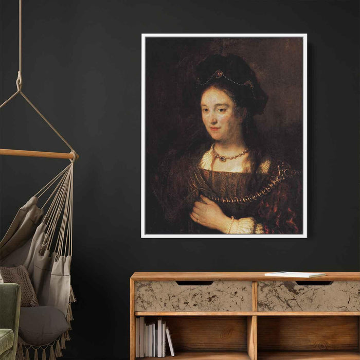 Saskia, the Artist's Wife by Rembrandt - Canvas Artwork