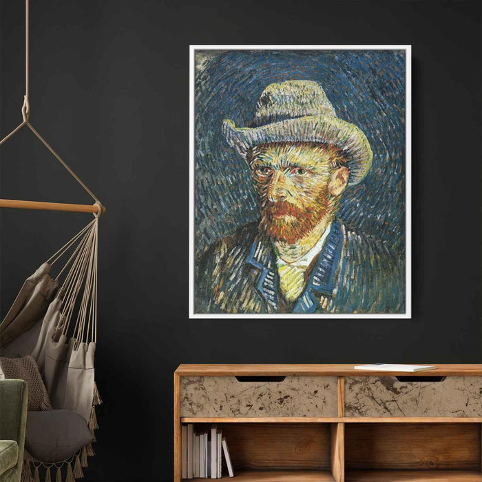 Self Portrait with Felt Hat (1887) by Vincent van Gogh - Canvas Artwork