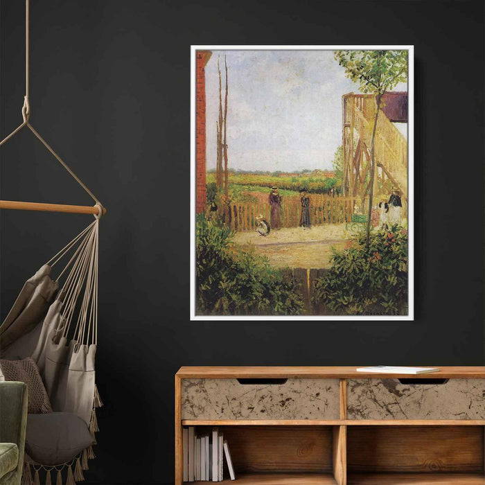 The railroad bridge at Bedford Park 1 by Camille Pissarro - Canvas Artwork