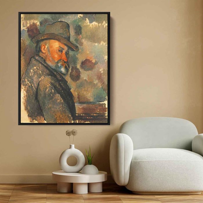 Self-Portrait in a Felt Hat (1894) by Paul Cezanne - Canvas Artwork