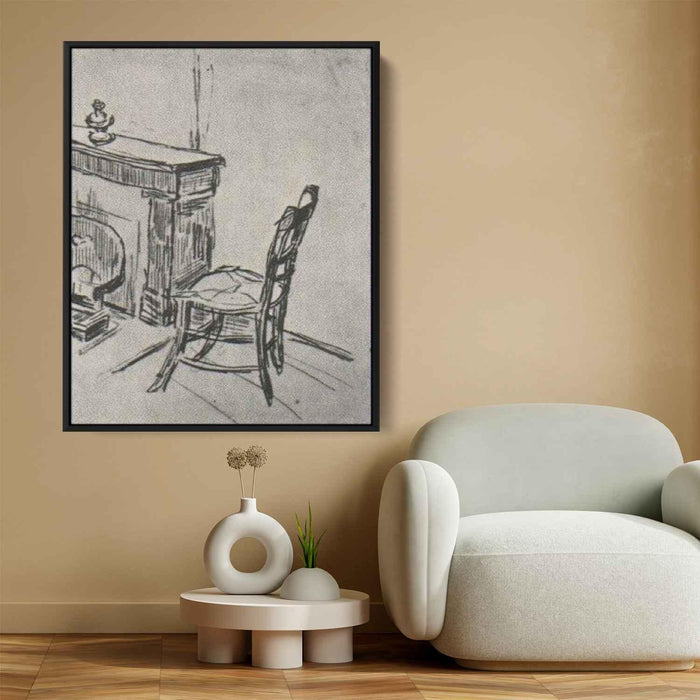 Chair near the Stove (1890) by Vincent van Gogh - Canvas Artwork