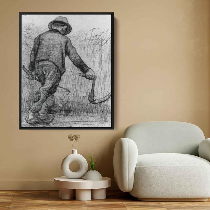 Peasant with Sickle, Seen from the Back by Vincent van Gogh - Canvas Artwork