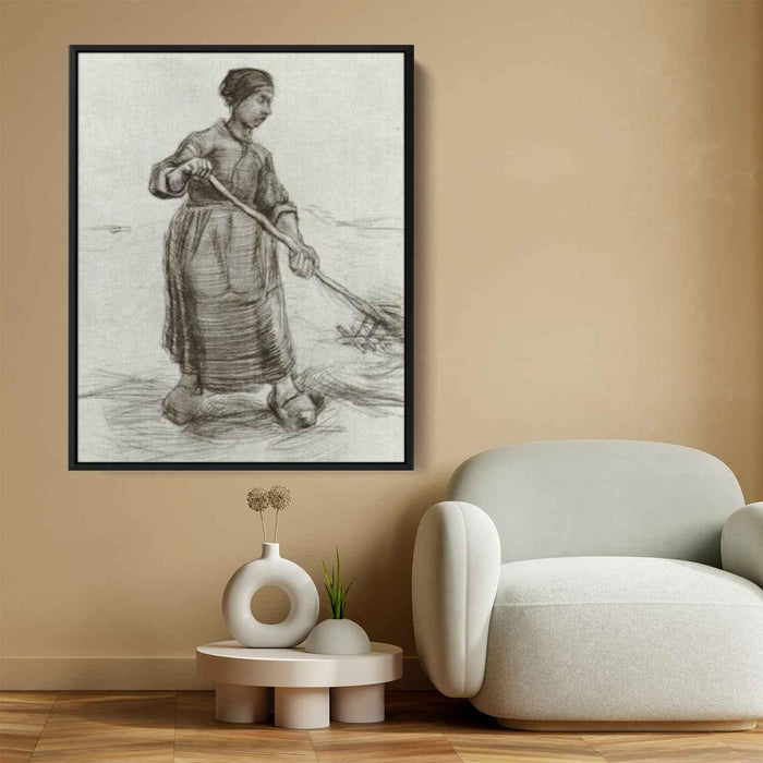 Peasant Woman, Pitching Wheat or Hay by Vincent van Gogh - Canvas Artwork