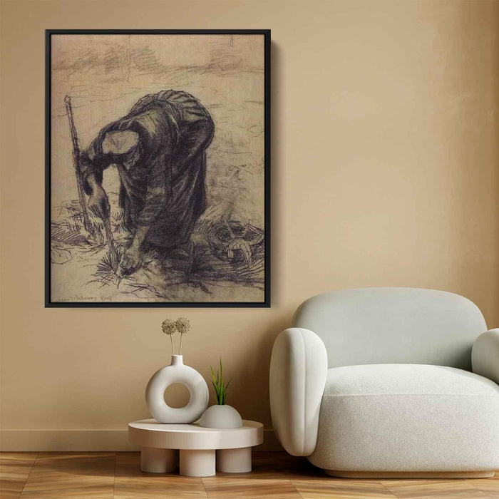 Peasant Woman, Planting Beets by Vincent van Gogh - Canvas Artwork