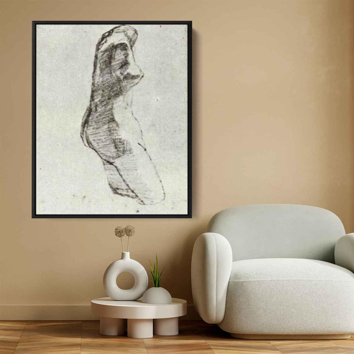 Plaster Torso of a Woman, Seen from the Side by Vincent van Gogh - Canvas Artwork