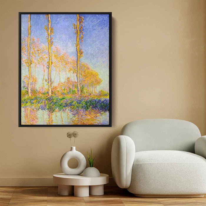 Poplars, Autumn, Pink Effect by Claude Monet - Canvas Artwork