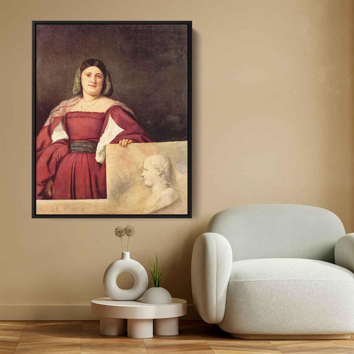 Portrait of a Woman (1510) by Titian - Canvas Artwork